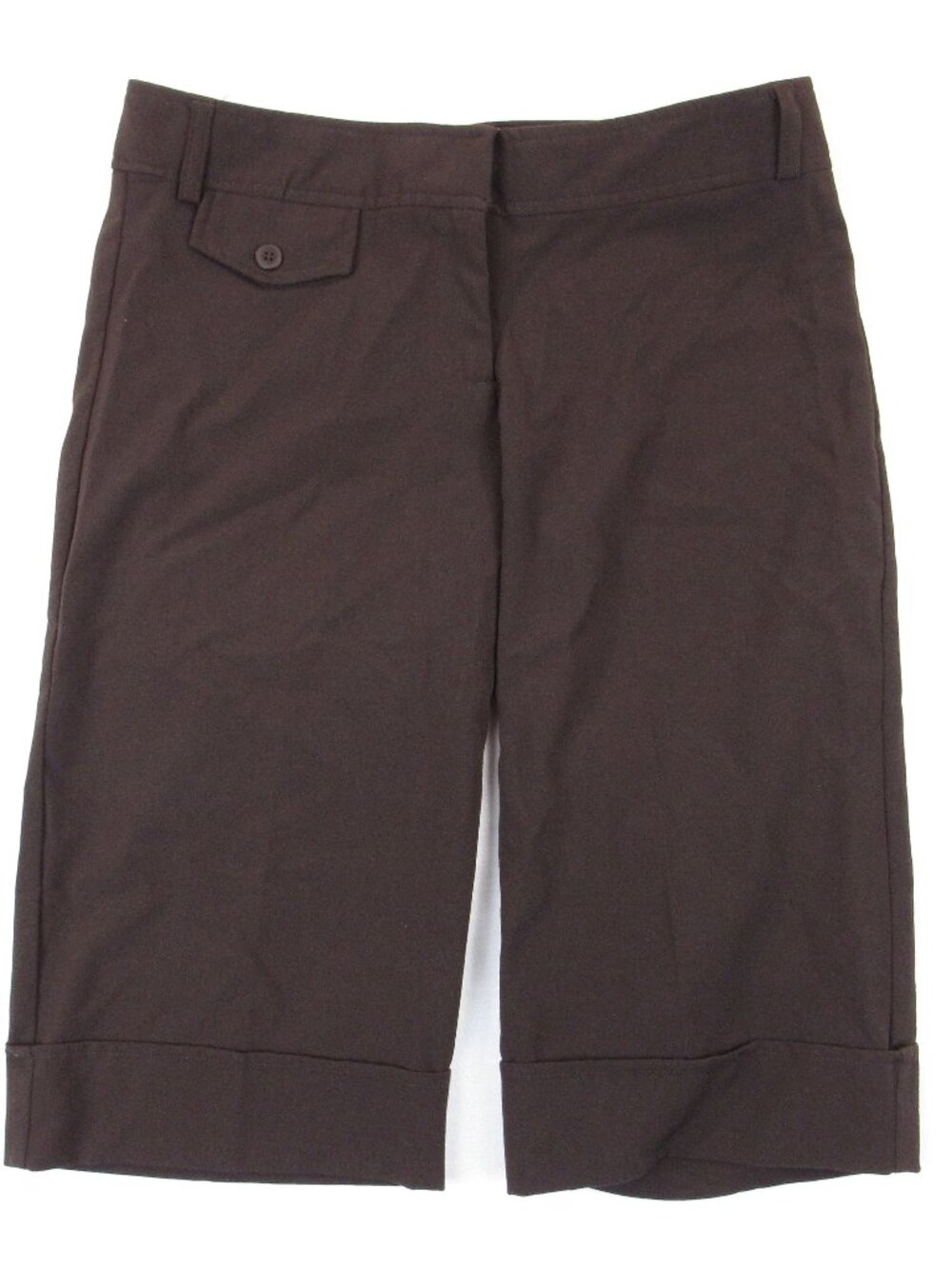 Speechless Y2K Preppy Bermuda Juniors Size 9 Vtg Shorts Brown Cuffed Stretch